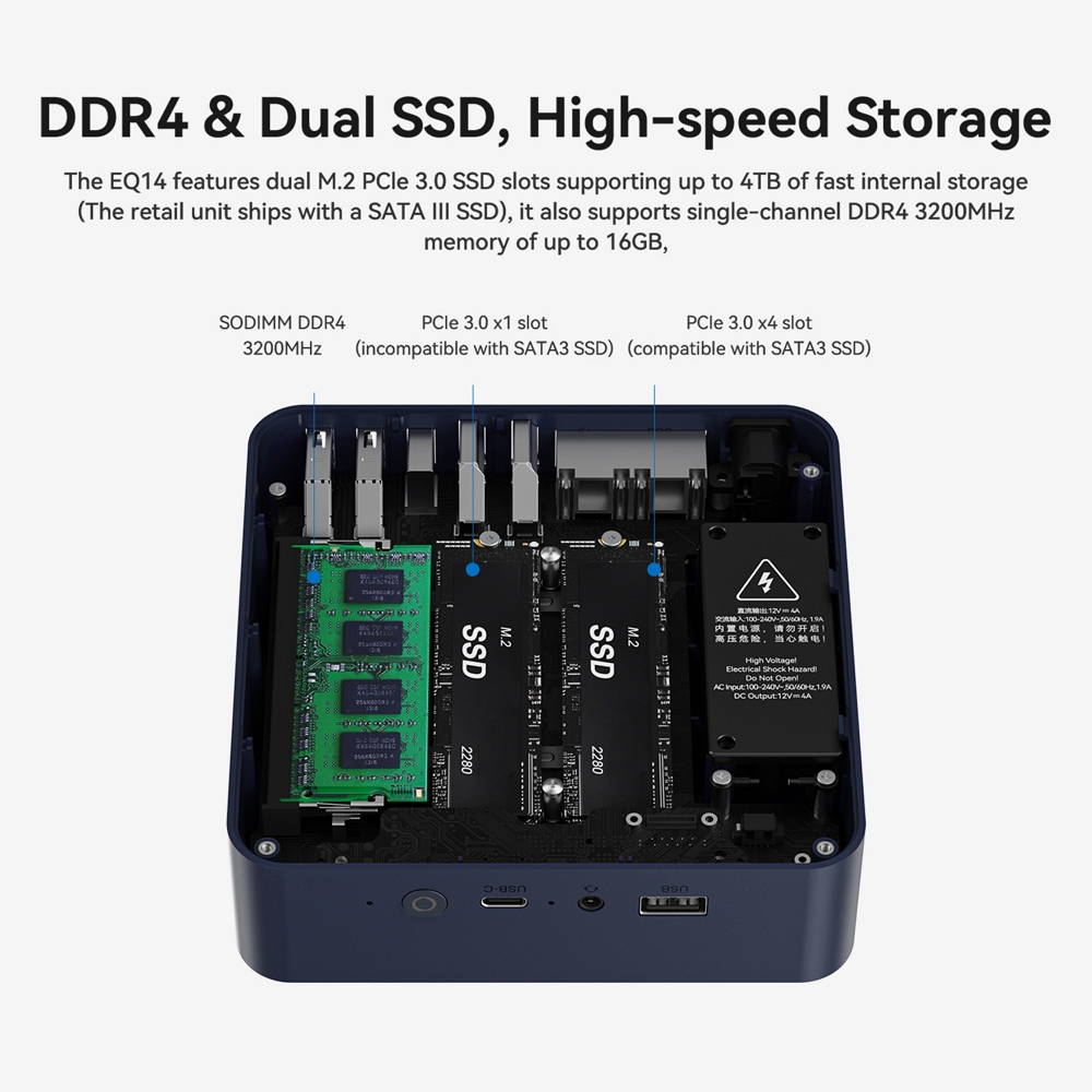 Міні ПК Beelink EQ14 на процесорі Intel N150, фото опису 7