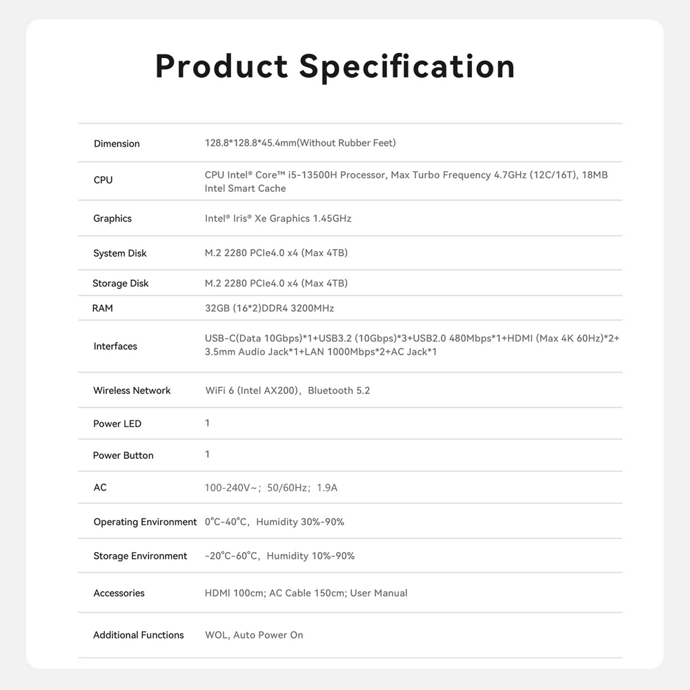 Міні ПК Beelink EQi13 Pro на процесорі Intel Core i5-13500H, фото опису 20