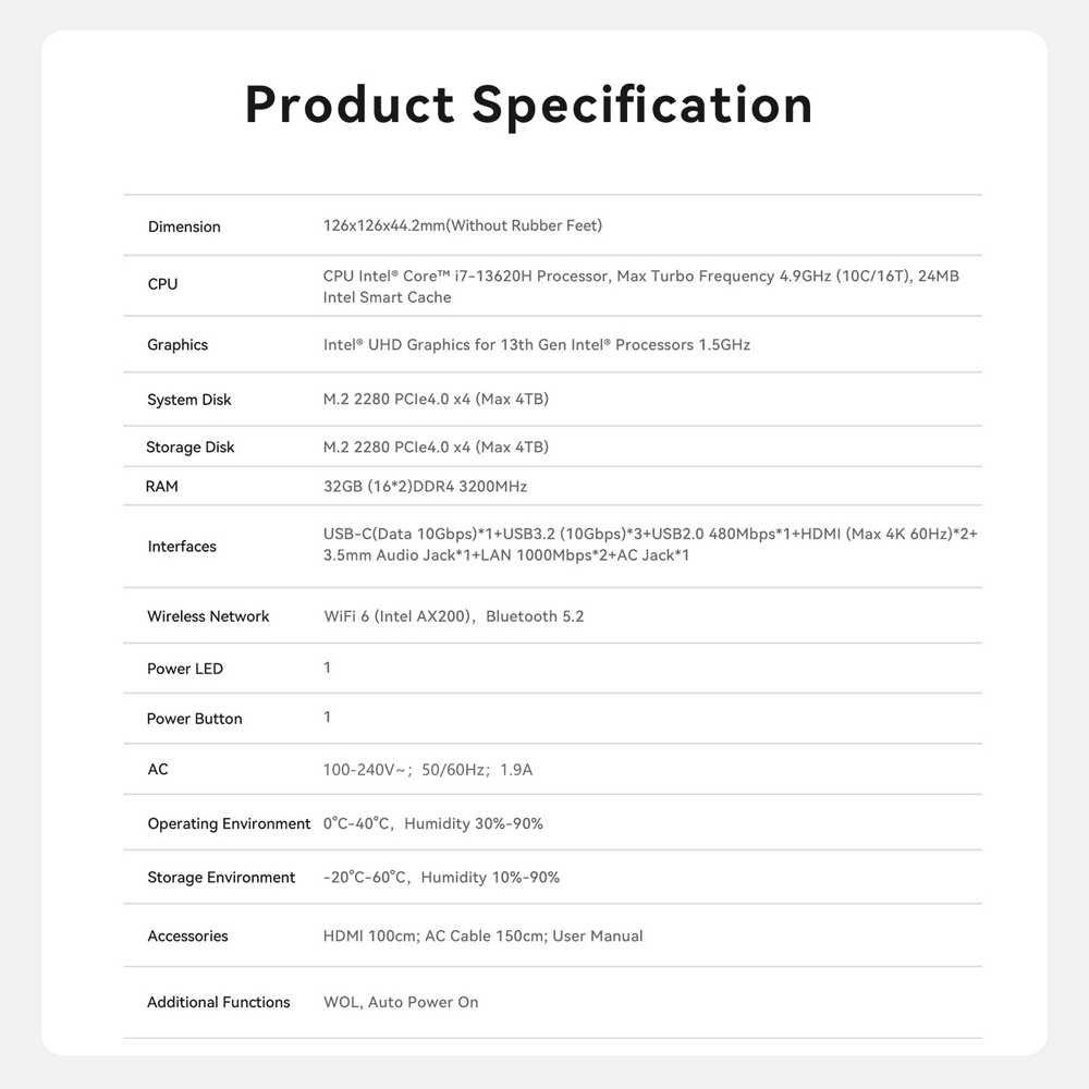 Міні ПК Beelink EQi13 Pro на процесорі Intel Core i7-13620H, фото опису 20