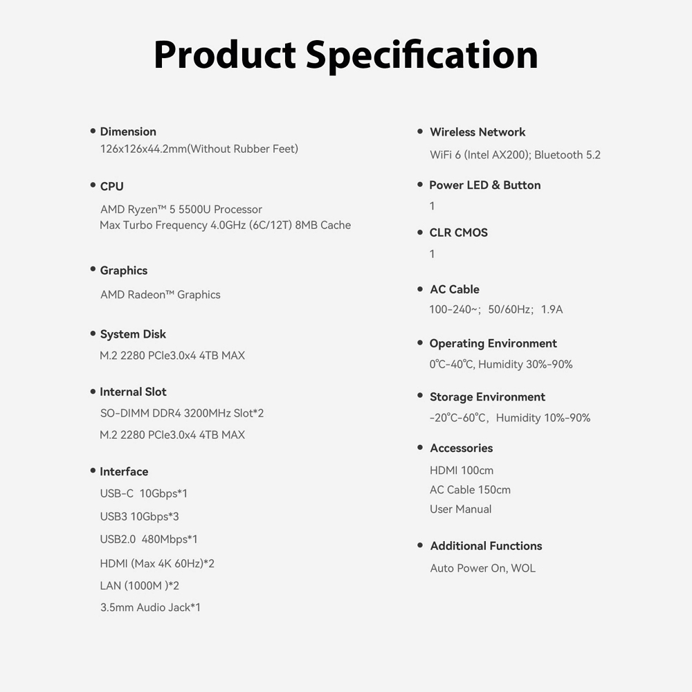 Міні ПК Beelink EQR5 на процесорі AMD Ryzen 5 5500U, фото опису 18
