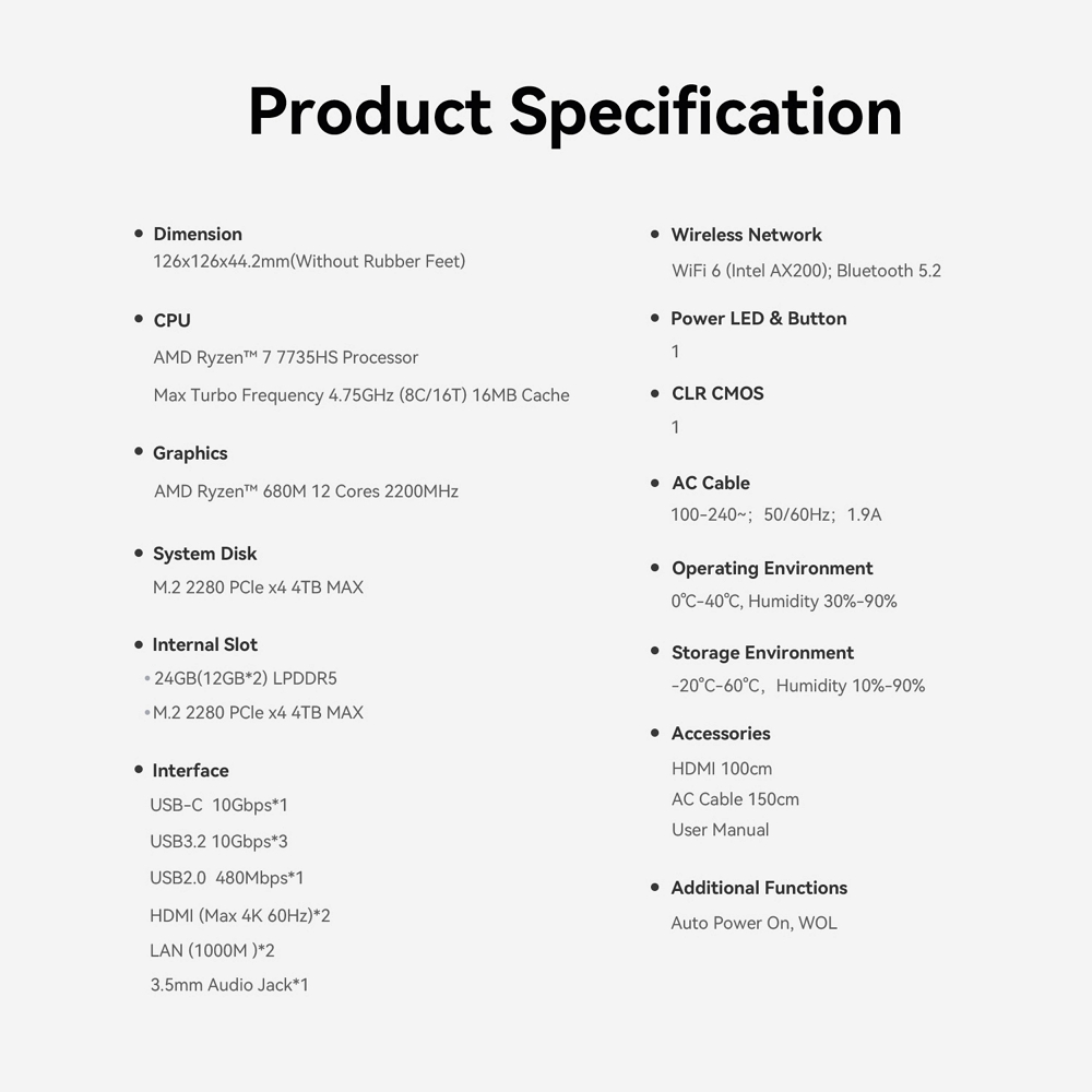 Міні ПК Beelink EQR7 на процесорі AMD Ryzen 7 7735HS, фото опису 22