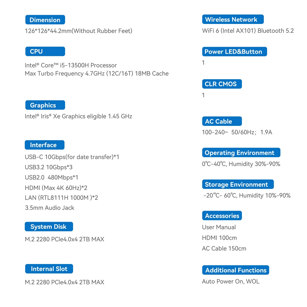 Міні ПК Beelink EQi13 на процесорі Intel Core i5-13500H, фото опису 21