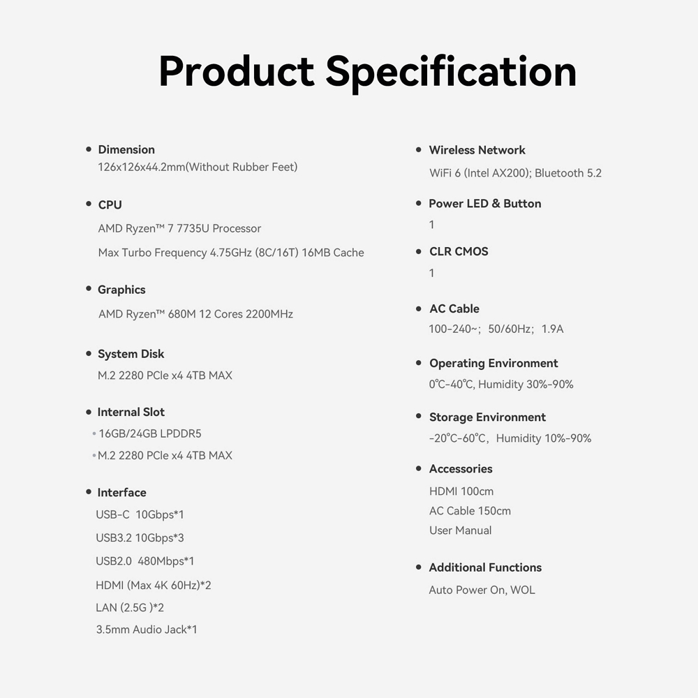 Міні ПК Beelink EQR7 на процесорі AMD Ryzen 7 7735U, фото опису 22