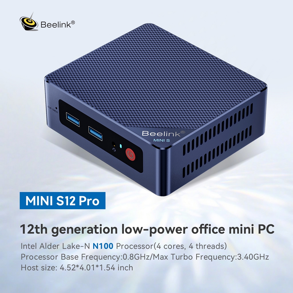 Міні ПК Beelink Mini S12 Pro на процесорі Intel N100, фото опису 1