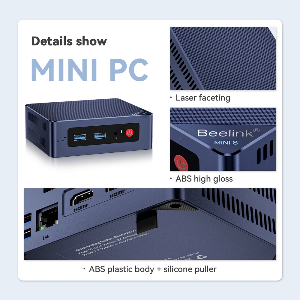 Міні ПК Beelink Mini S12 Pro на процесорі Intel N100, фото опису 15